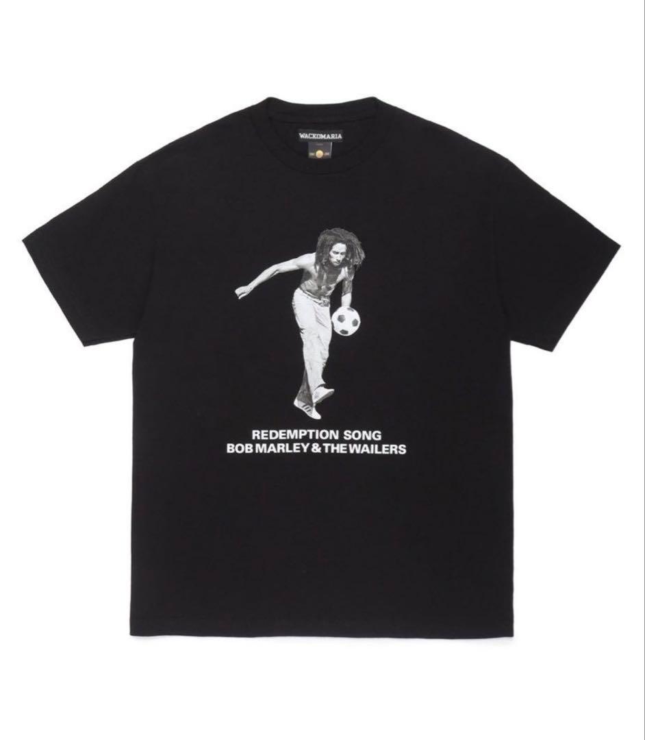 ワコマリアWACKOMARIA ボブ・マーリー Tシャツ ブラック サッカー M