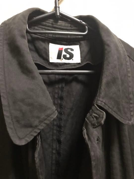 黒 綿 コート  イッセイ ミヤケ    I.S.