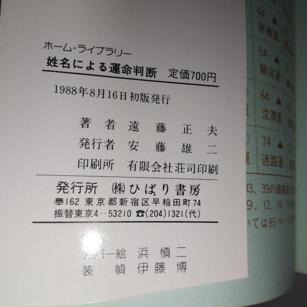 姓名による運命判断 遠藤正夫　i01