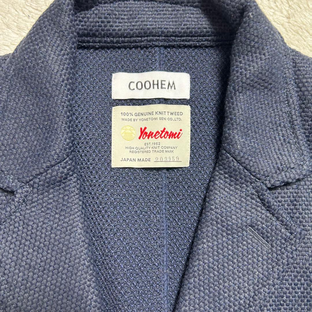 ジャケット・アウター COOHEM BLAZER TECH SOLID TWEED JACKET L