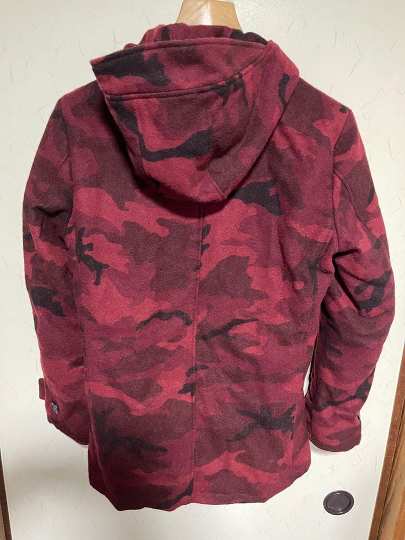 AKM ダッフルコート　サイズXL レッドカモフラージュ　美品　キムタク