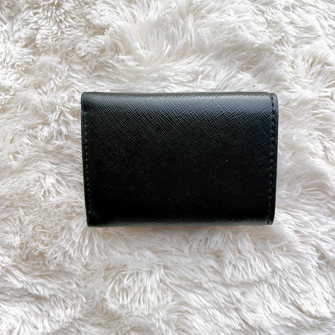 MARC JACOBS マークジェイコブス 三つ折り財布 ブラック レザー