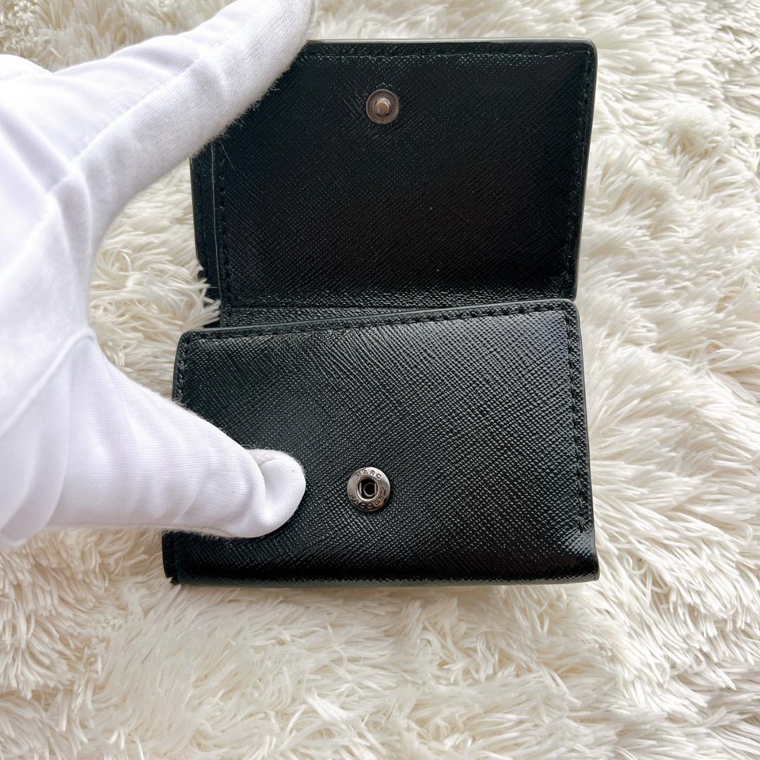 MARC JACOBS マークジェイコブス 三つ折り財布 ブラック レザー