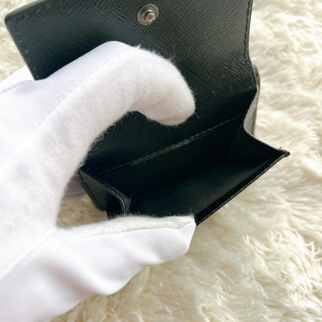 MARC JACOBS マークジェイコブス 三つ折り財布 ブラック レザー