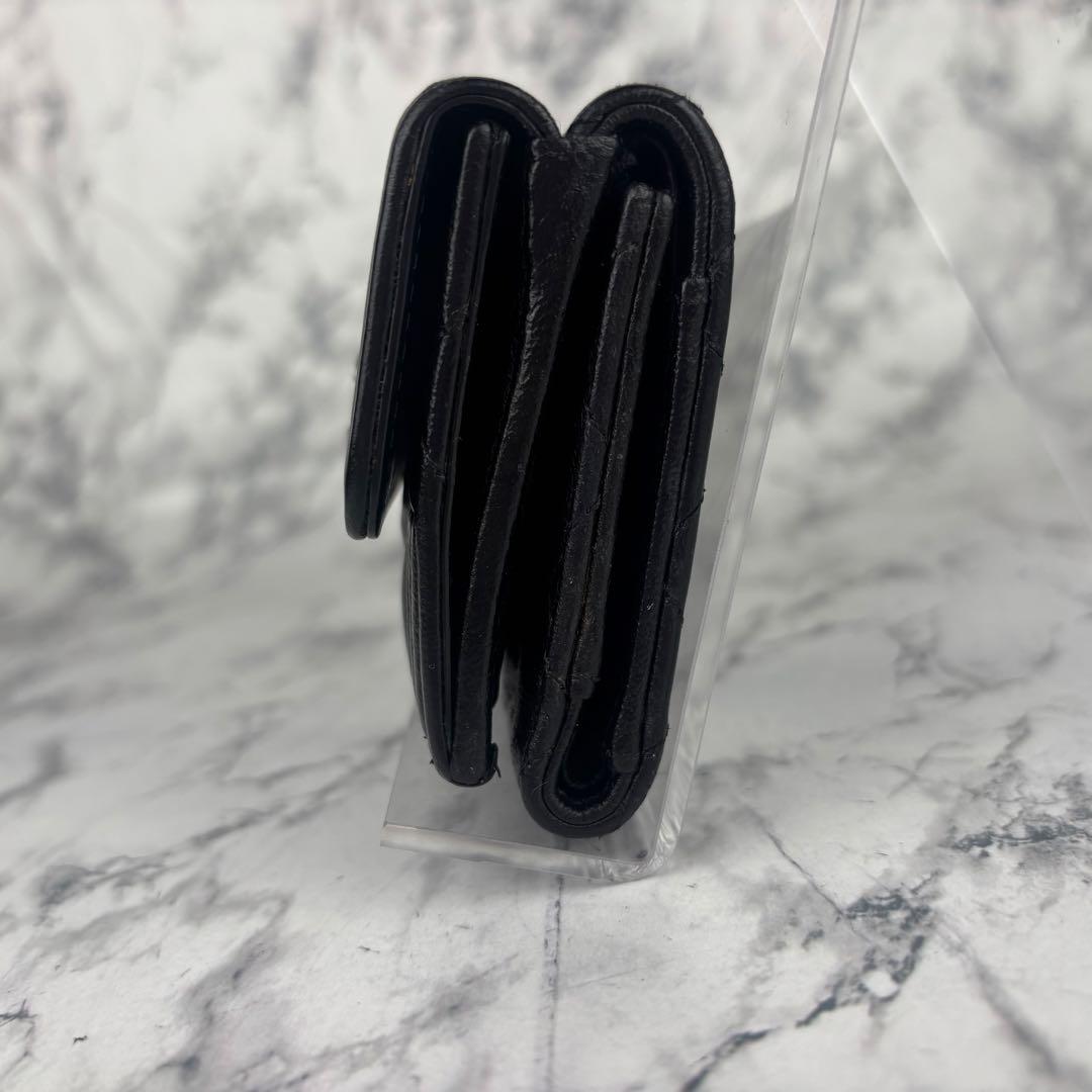 111 CHANEL ボーイシャネル　マトラッセ　三つ折り財布　あんしん鑑定済み
