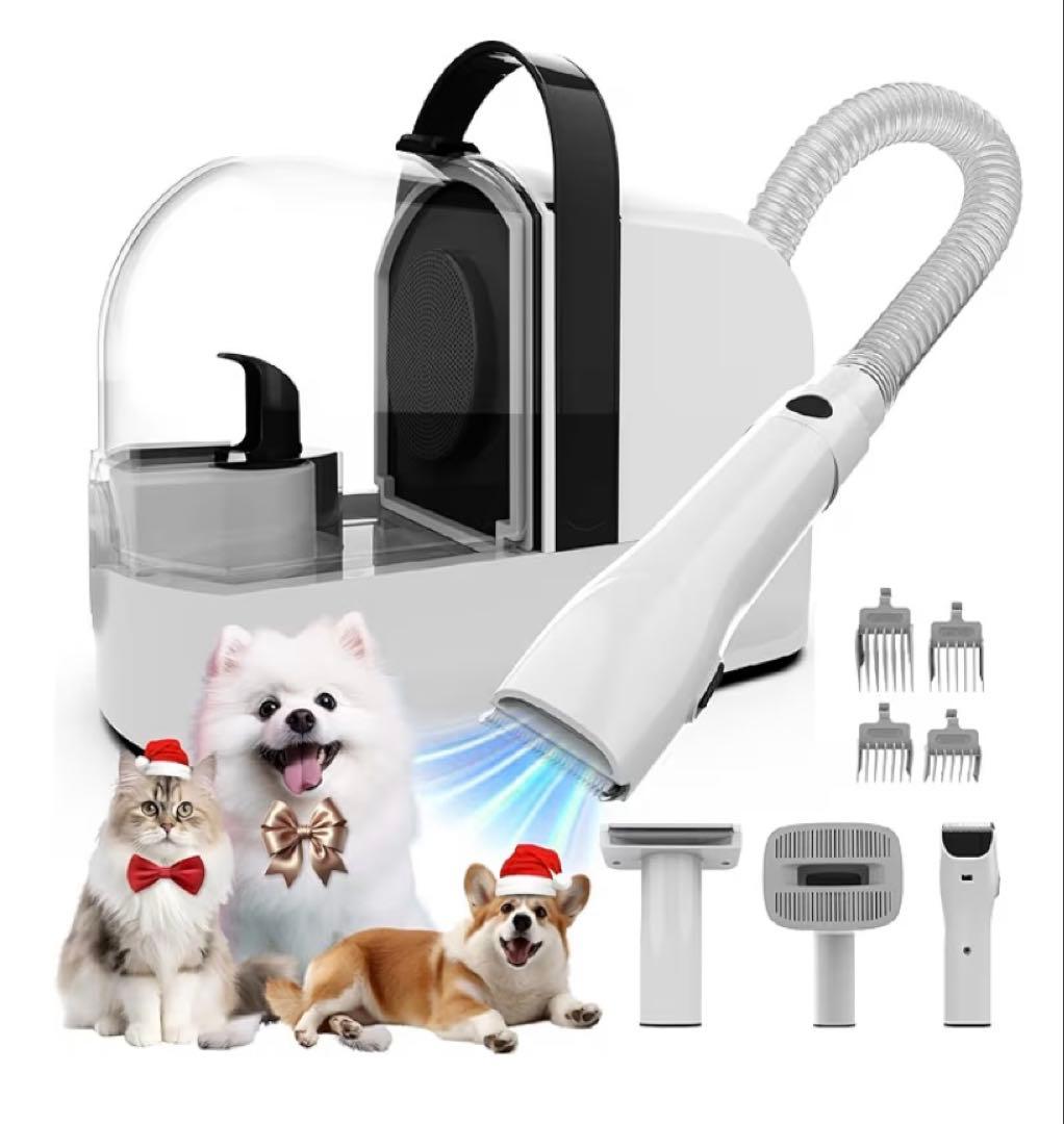 犬用バリカン ペット用バリカンセット グルーミング掃除機 12000Pa 超強力