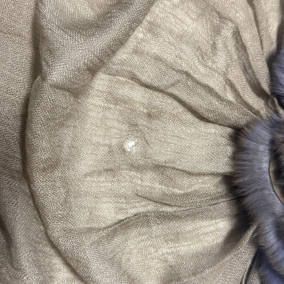 フェンディ　FENDI カシミヤ シルク ストールマフラー ミンクファー
