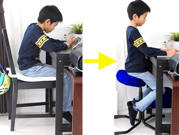 ランバーサポート付でストレートネック対策！ 北欧デザインHAGバランスチェア！