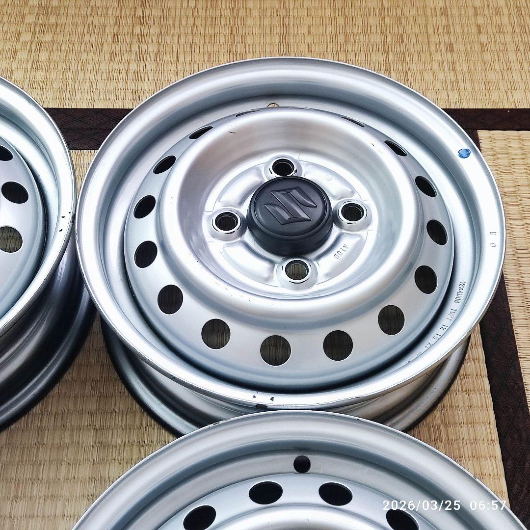 送料込 1シーズン使用　スズキ　純正　12インチ　キャリイ 4.00B +40