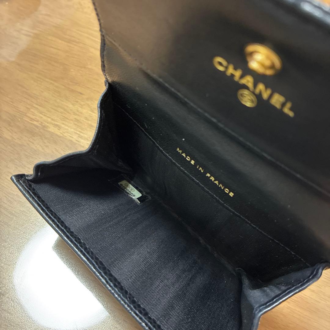 CHANEL シャネル名刺入れ キャビアスキン キャビア