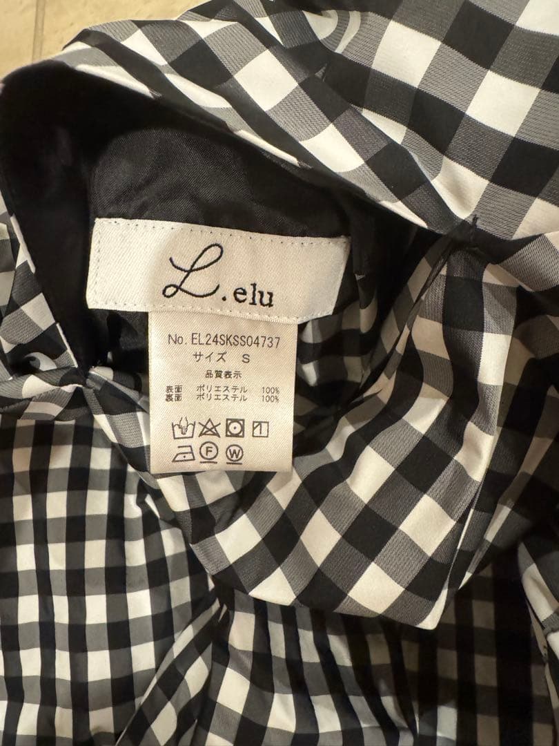 elu. エル　リバーシブルスカート　ギンガムチェック