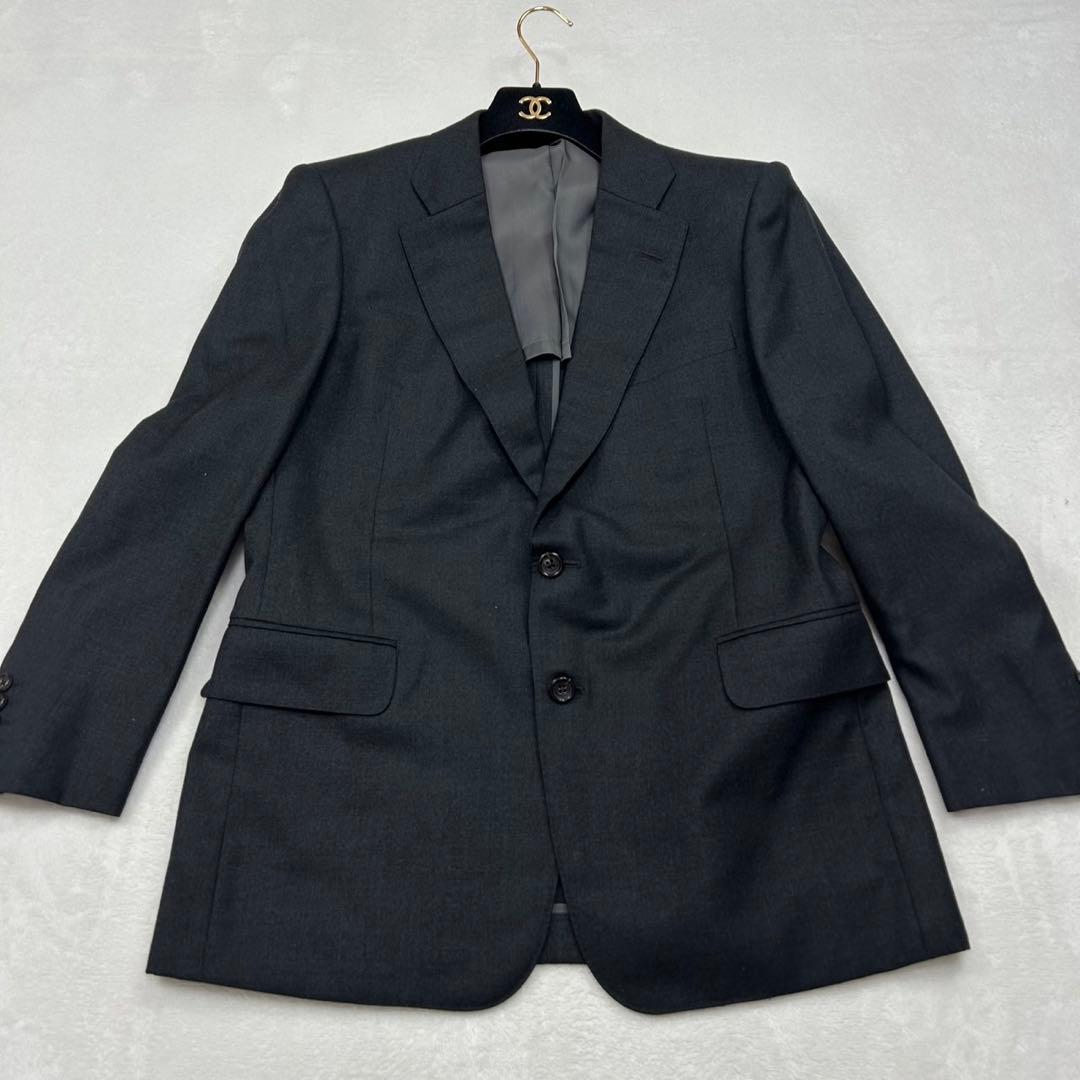 F362 美品 M AB5 バーバリー 3P シングル スーツ 上下 メンズ