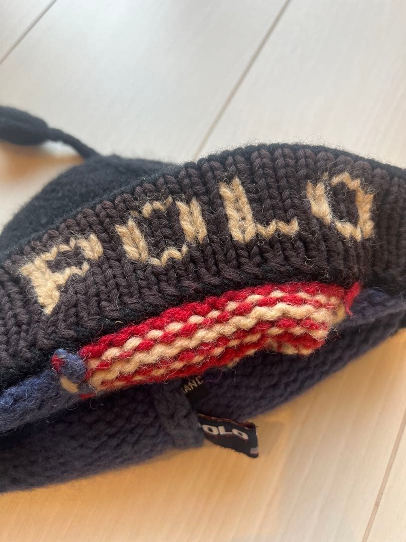 激レアラルフローレン　ポロスポーツ　ニット帽　90's Ralph Lauren