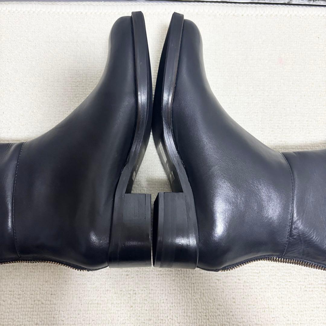 nacer de pie for shipsロングブーツ バッグジップ ブラック