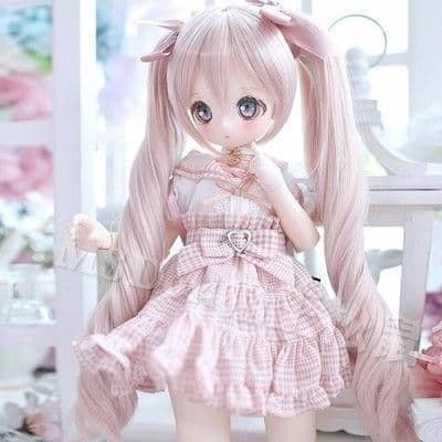 AX572 BJD 1/3 人形 ドール　用ウィッグ カツラ 耐熱 ハンドメイド
