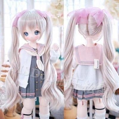 AX572 BJD 1/3 人形 ドール　用ウィッグ カツラ 耐熱 ハンドメイド