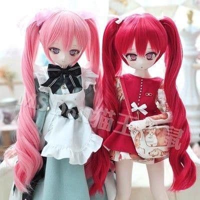 AX572 BJD 1/3 人形 ドール　用ウィッグ カツラ 耐熱 ハンドメイド