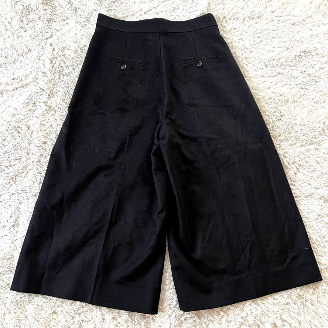 MaxMara 白タグ　キャメル100% ウールキュロット　ワイド　黒　M