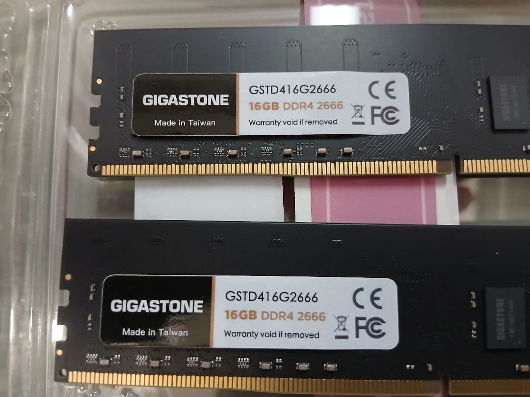 Gigastone DDR4 2666 16GB 2枚 32GB