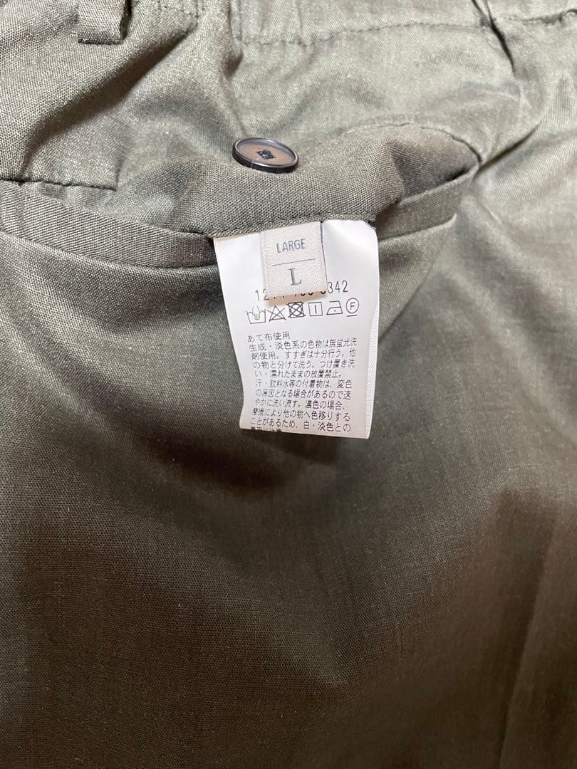 【美品】B&Y 東レ素材 セットアップ オリーブ Lサイズ 洗える/防シワ