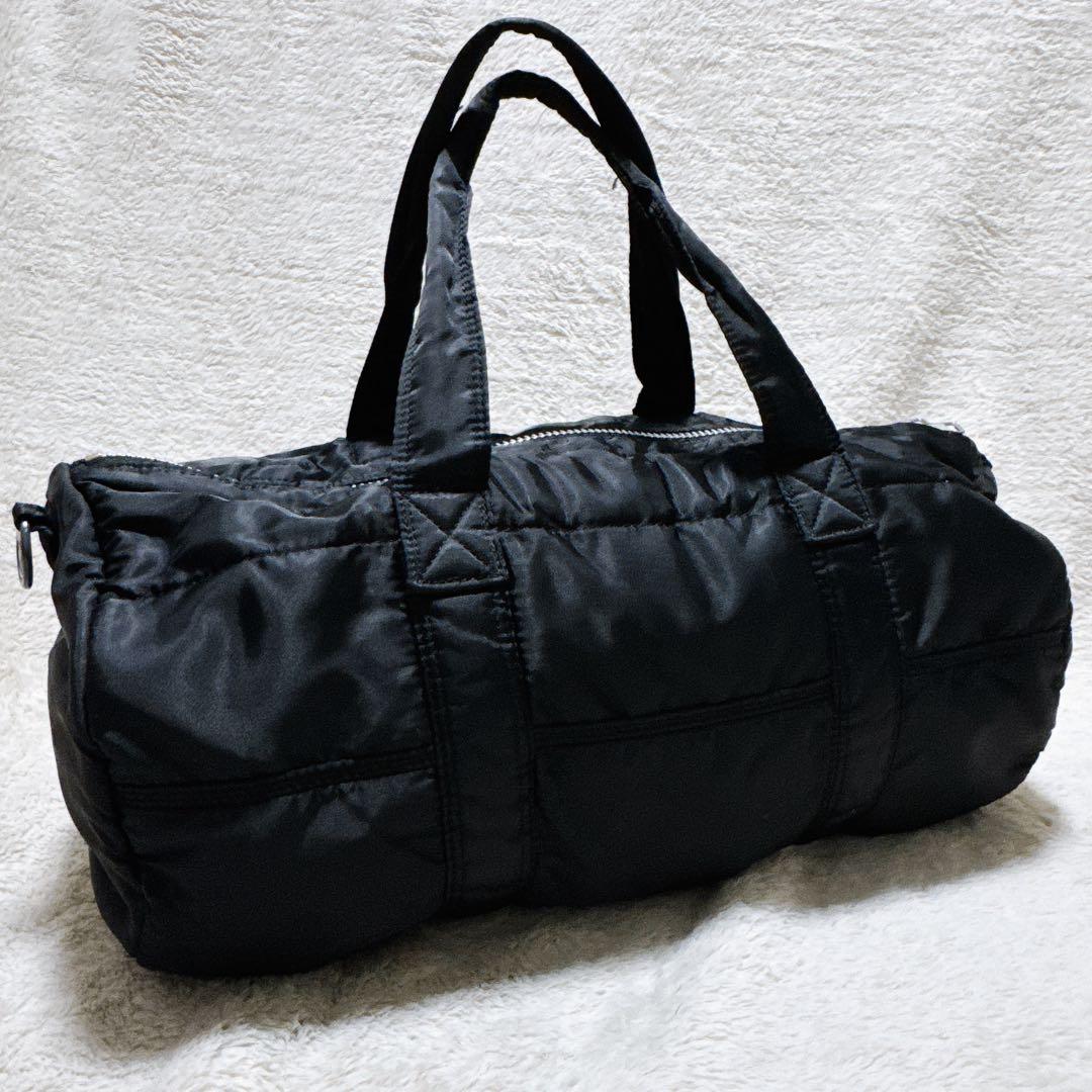 PORTER TANKER タンカー ミニボストン 黒 吉田カバン ドラム型