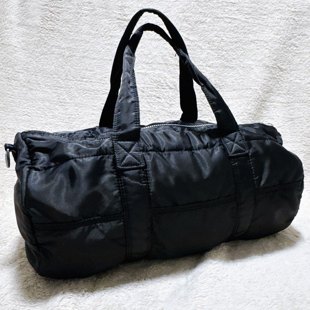 PORTER TANKER タンカー ミニボストン 黒 吉田カバン ドラム型