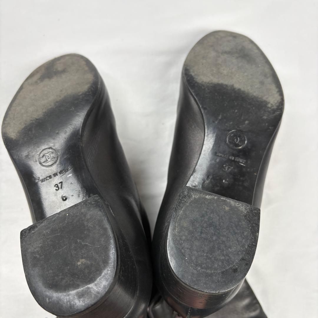靴 CHANEL Gladiator Buckle Knee High Boot