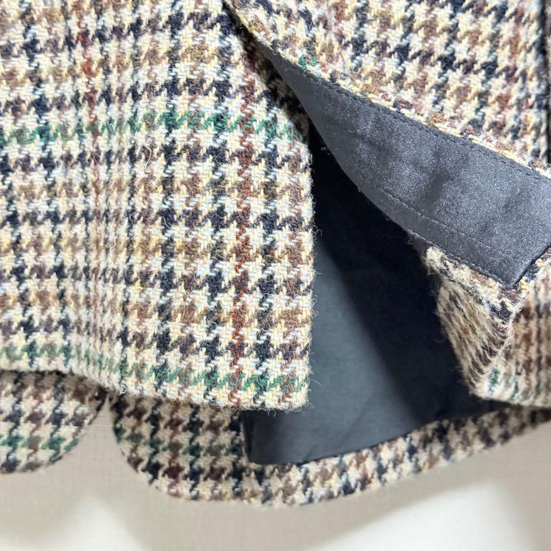 美品 MACPHEE ハリスツイード テーラードジャケット 千鳥格子 38