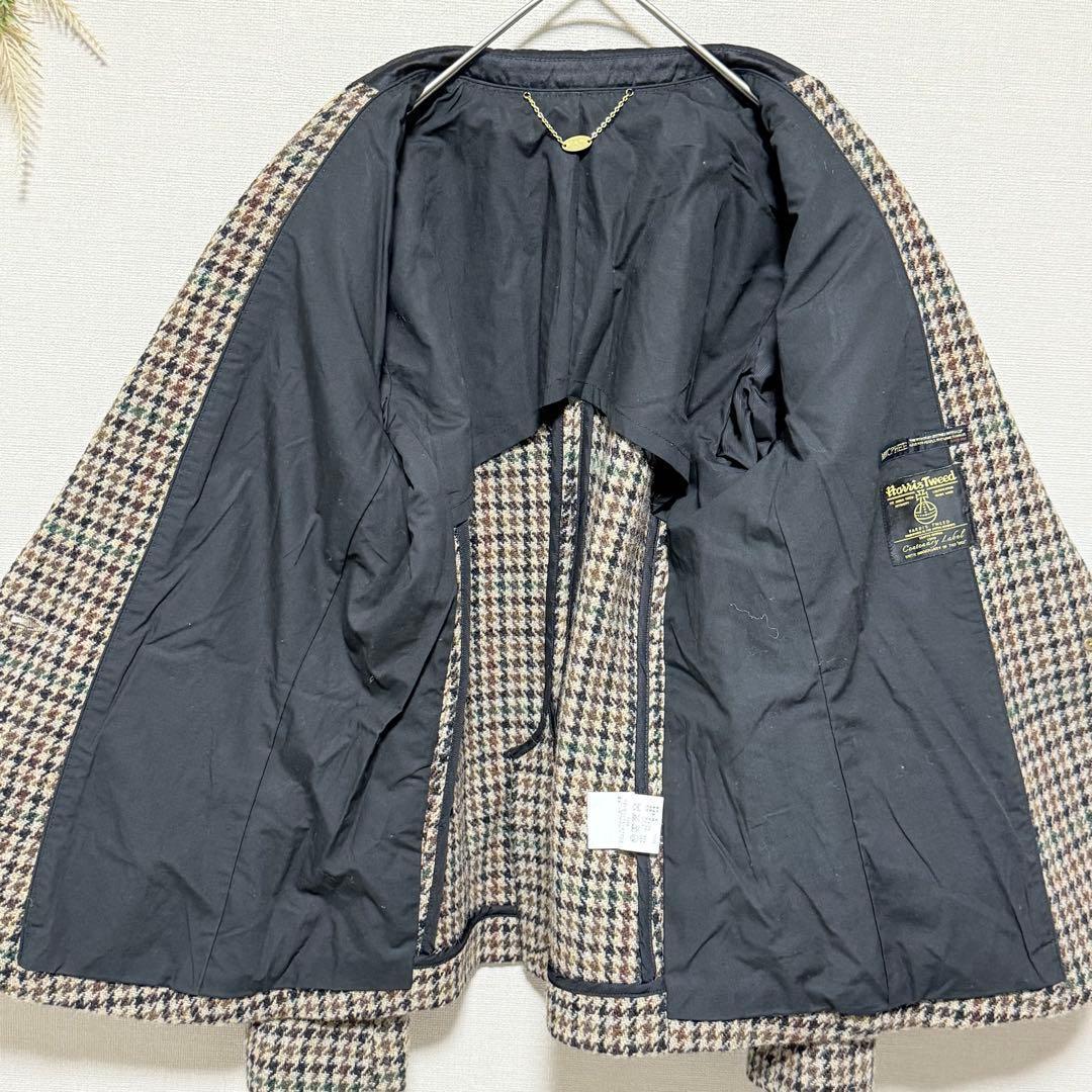 美品 MACPHEE ハリスツイード テーラードジャケット 千鳥格子 38