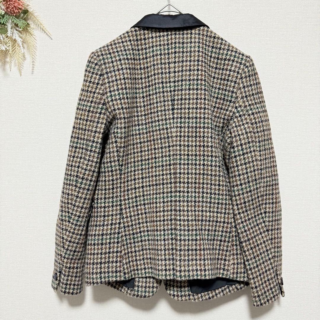 美品 MACPHEE ハリスツイード テーラードジャケット 千鳥格子 38