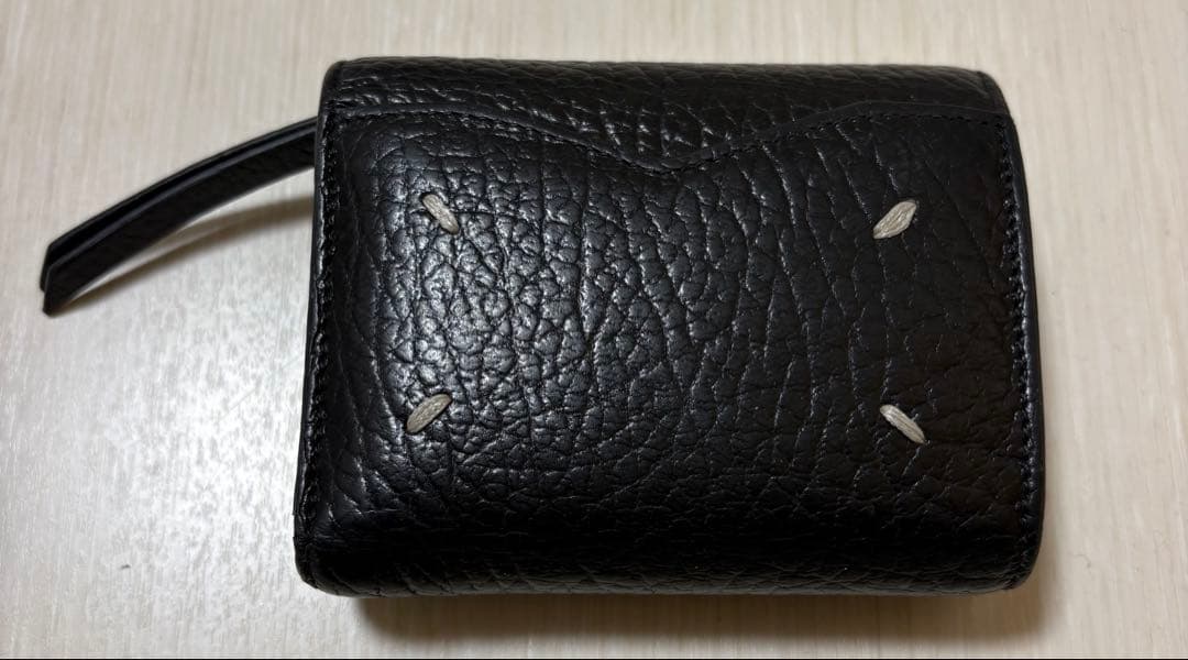 Maison Margiela 黒 レザー 三つ折り財布
