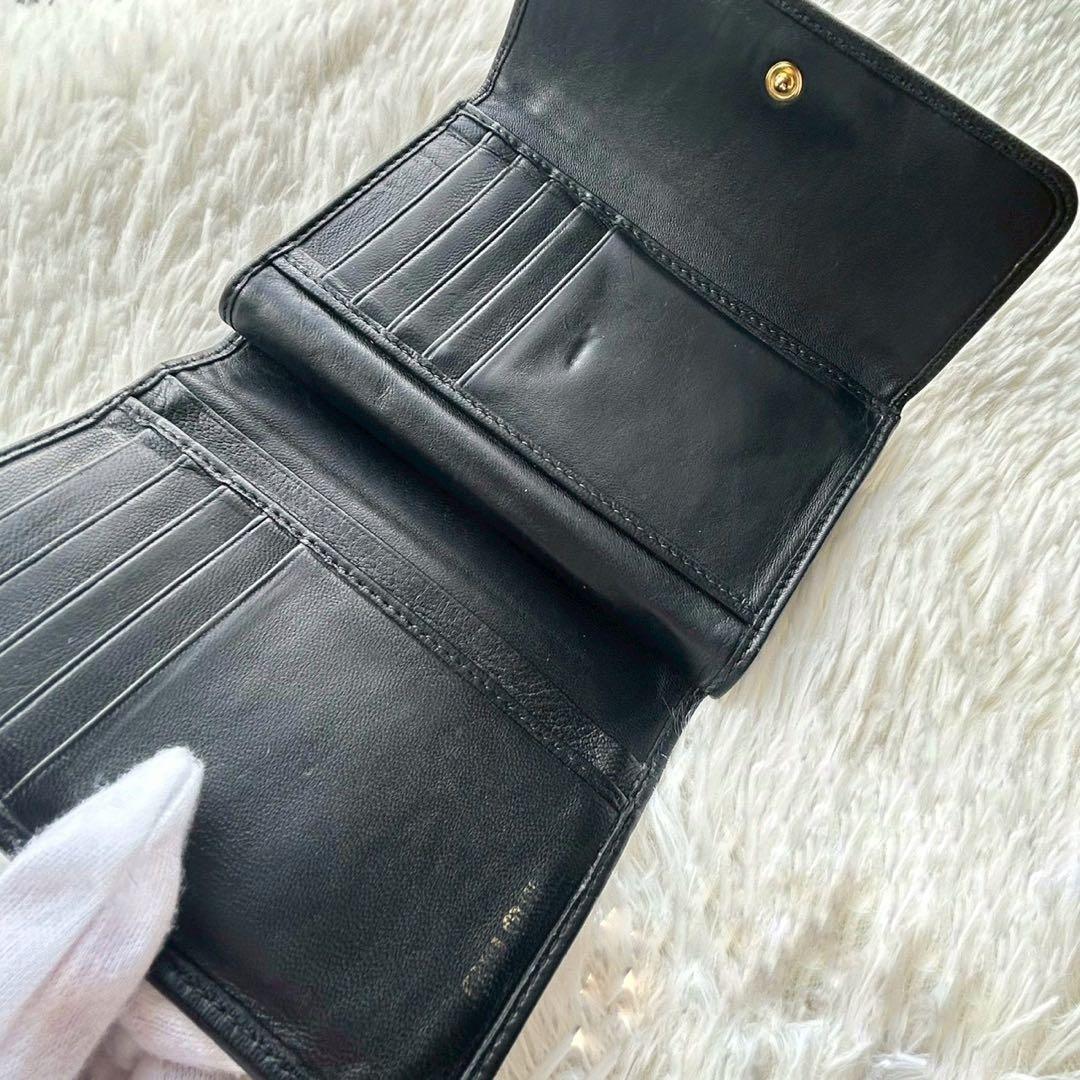 miumiu ミュウミュウ マテラッセ 折り財布 黒 ブラック