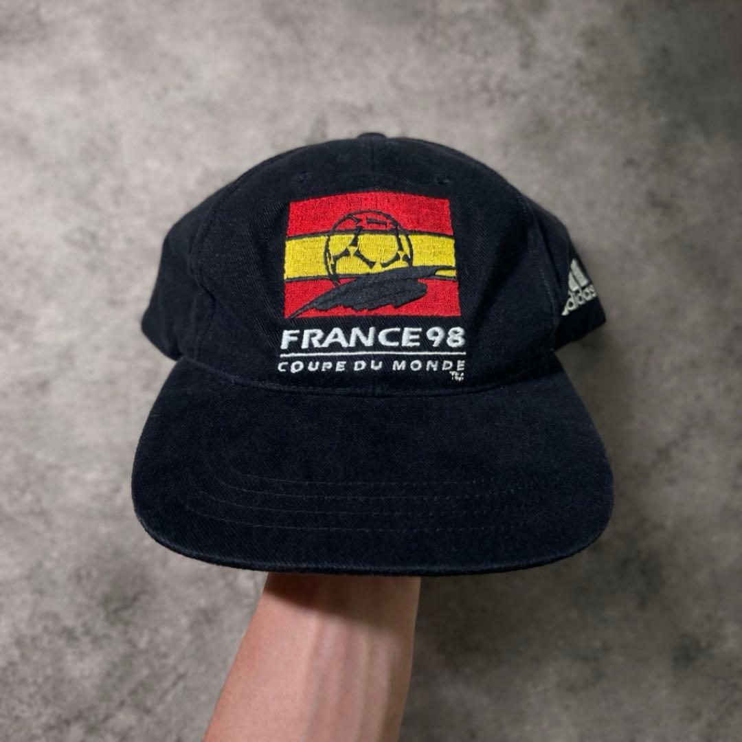 アディダス　FIFA WORLD CUP フランス98 オールド キャップ　黒