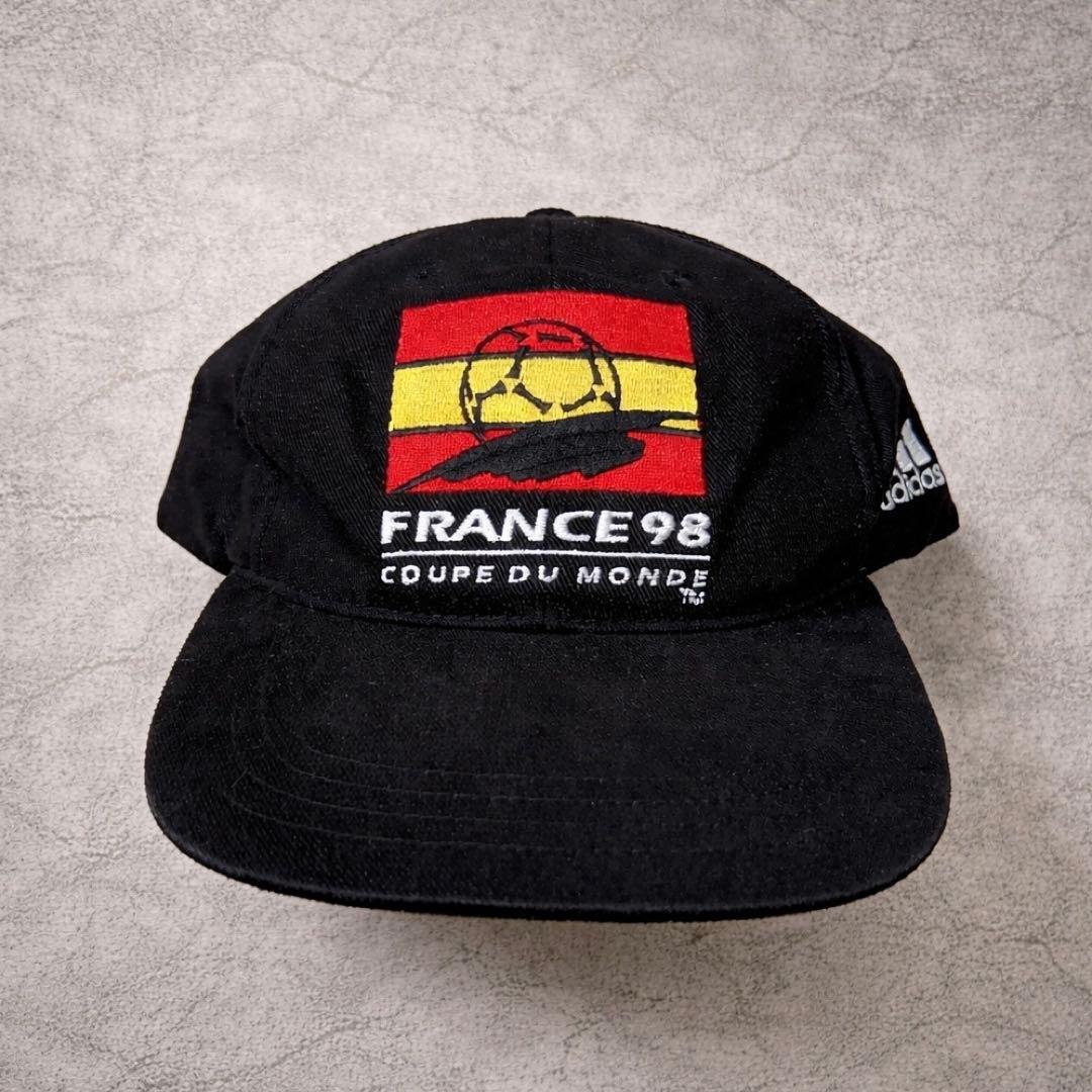 アディダス　FIFA WORLD CUP フランス98 オールド キャップ　黒