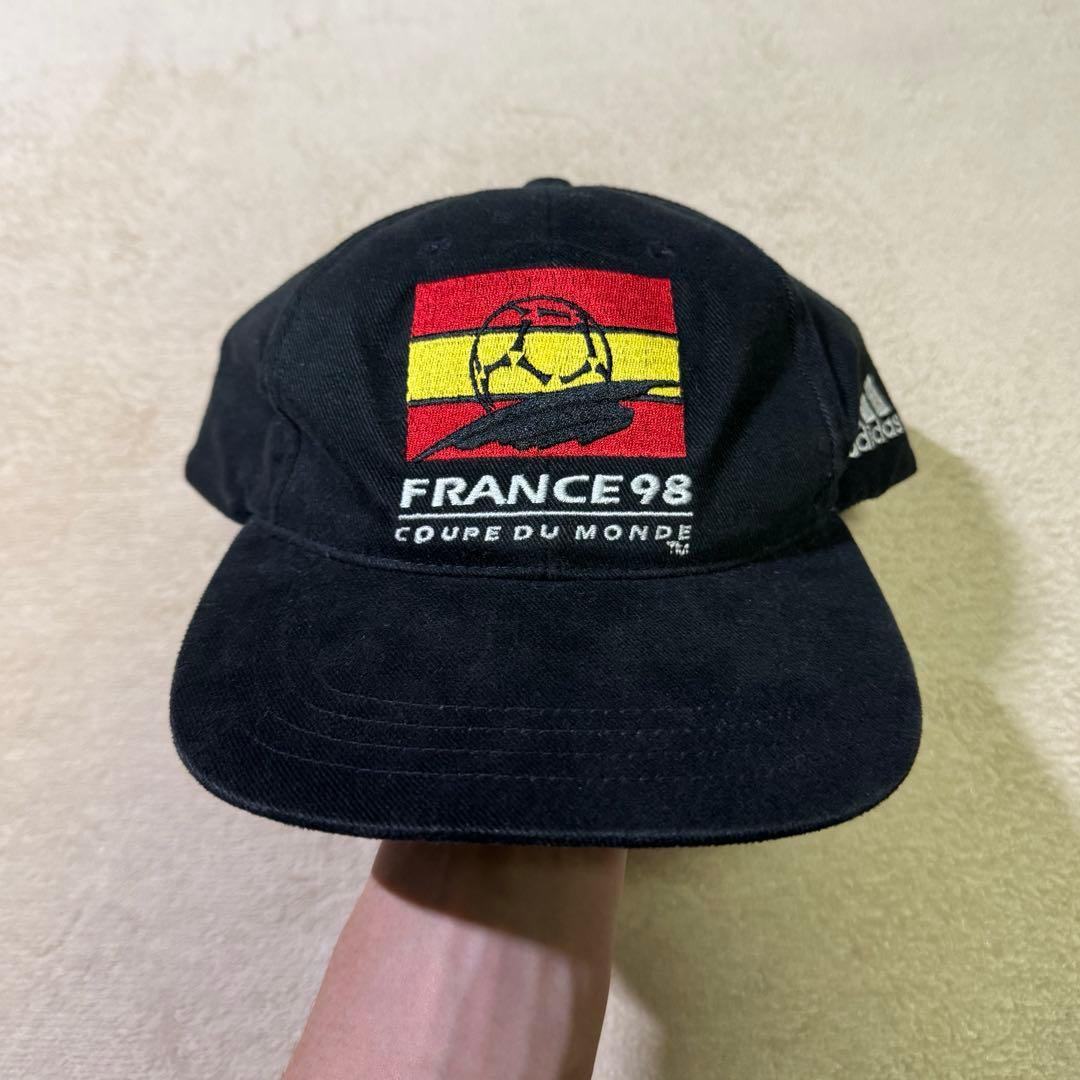 アディダス　FIFA WORLD CUP フランス98 オールド キャップ　黒
