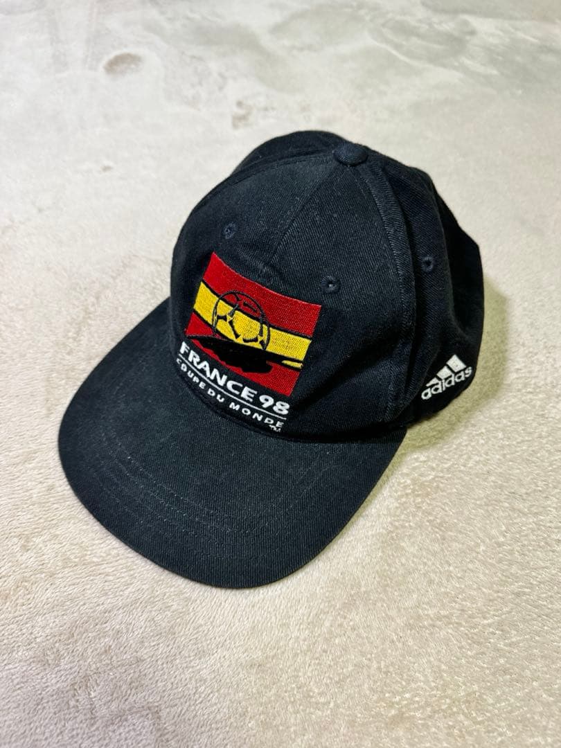 アディダス　FIFA WORLD CUP フランス98 オールド キャップ　黒