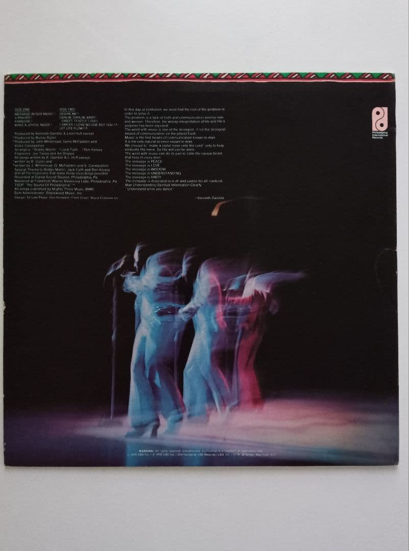 THE−OJAYS/MASSAGE−IN−THE−MUSIC/LP盤レコード。