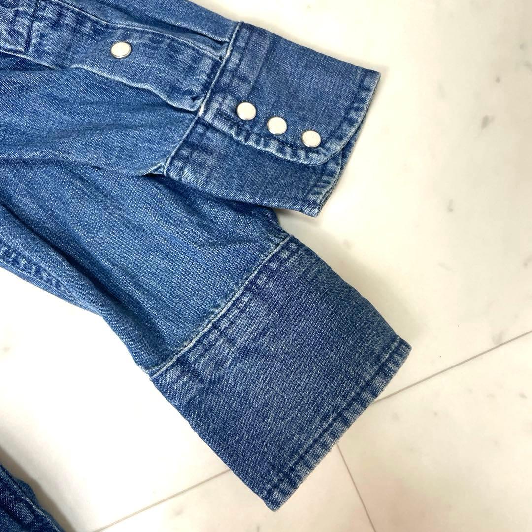 【新品未使用】ローレンラルフローレン 現行 デニムシャツワンピース 0 ブルー