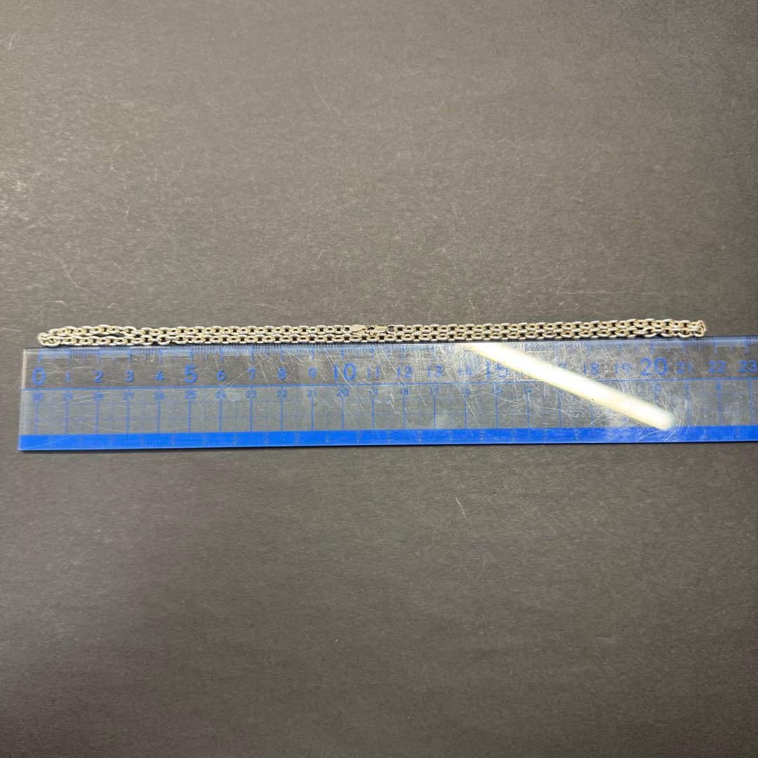 【44㎝ 12g silver925】ヴィンテージ 小豆チェーン ネックレス