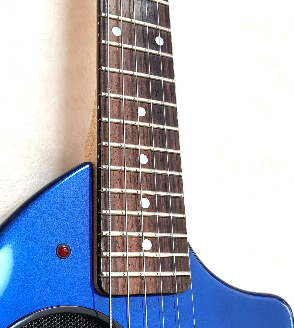 【美品】ZO-3C ブルー アンプ内蔵ギター オーバードライブSW付 専用ケース
