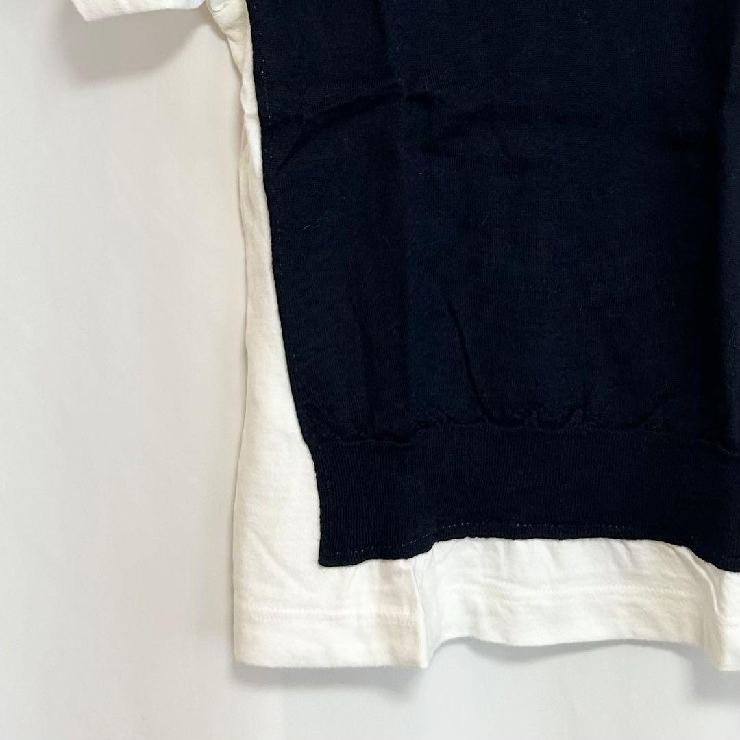 0100 COMME des GARCONS ニットレイヤードカットソー XS