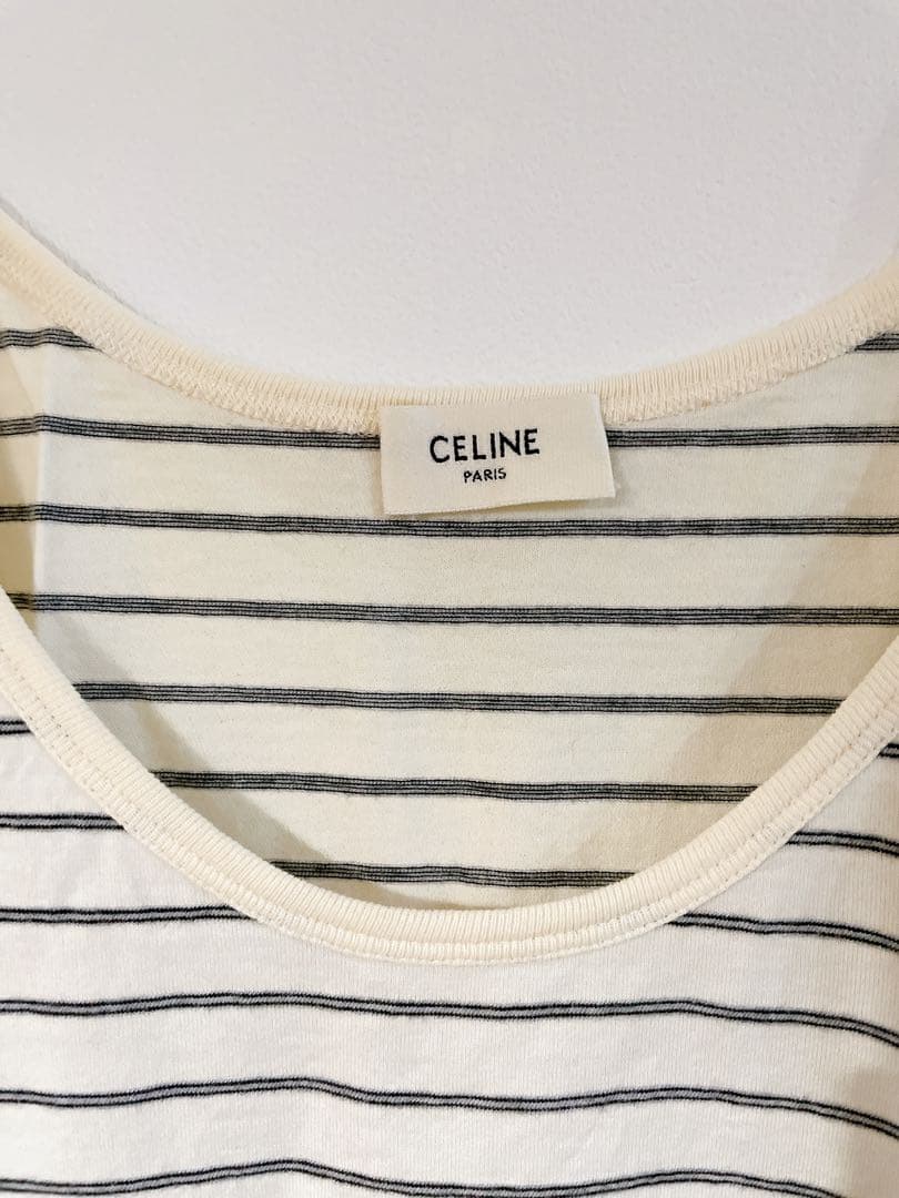 美品！　CELINE ストライプ タンクトップ ノースリーブ ユニセックス