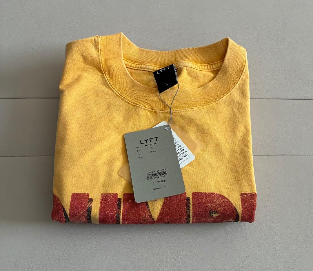 LYFT ダンベルグラフィックTシャツ　イエロー