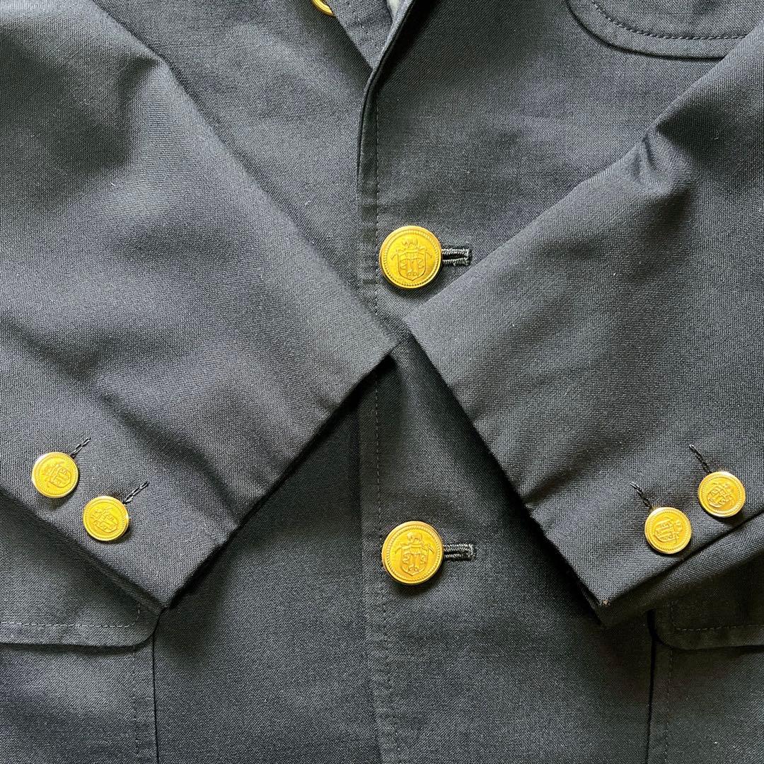 【美品】J.PRESS 紺ブレ 金ボタン 背抜き シングル M