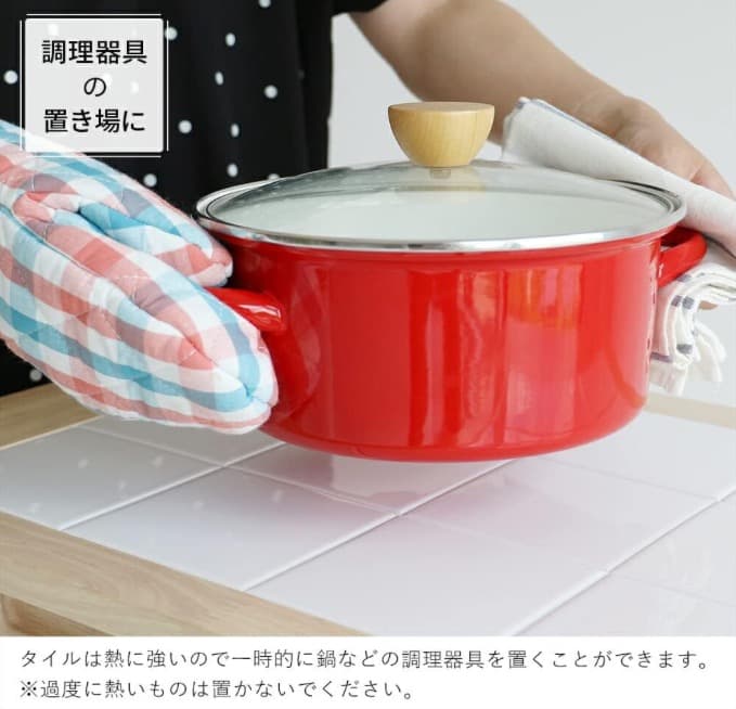 ❤️美品❤️ベルメゾン　バスケット付きタイル天板キッチンワゴン　カフェボード