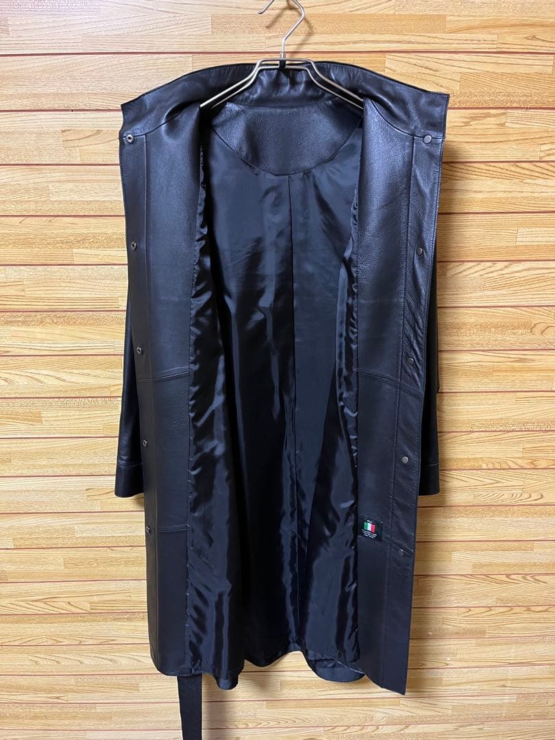 中古　レディース　ラムレザー　ロングコート