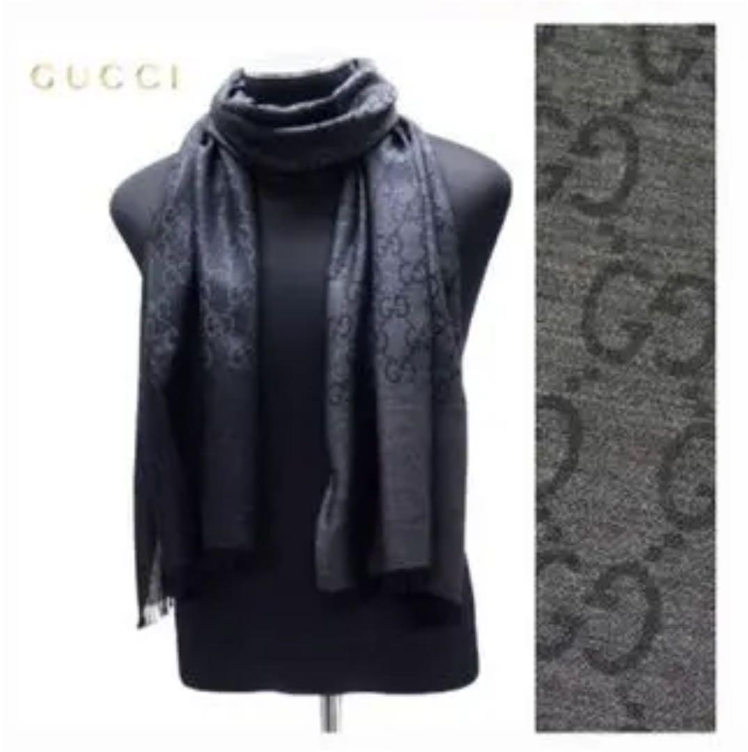 【appletea】グッチ GUCCI シルク混ストール　男女兼用