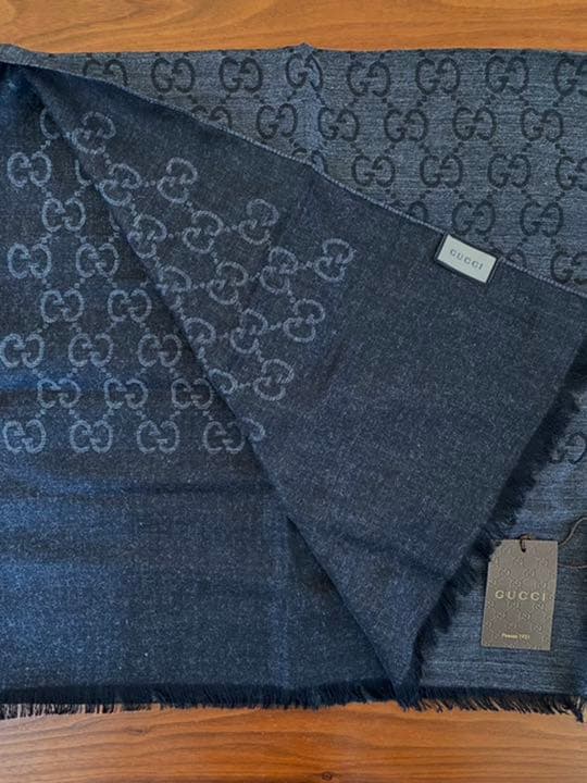 【appletea】グッチ GUCCI シルク混ストール　男女兼用