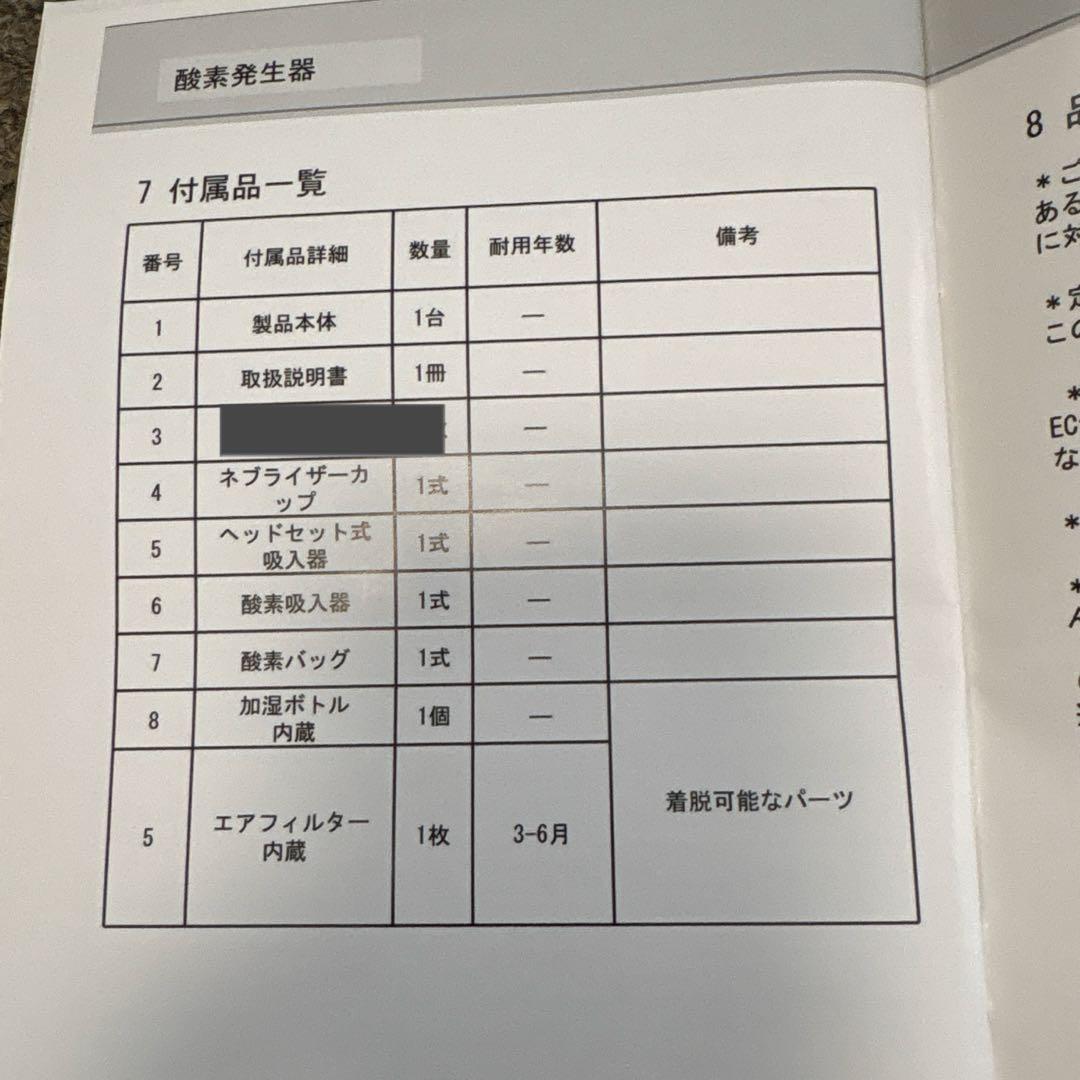 【未使用】高濃度酸素発生器　OZ-1-11 TMO