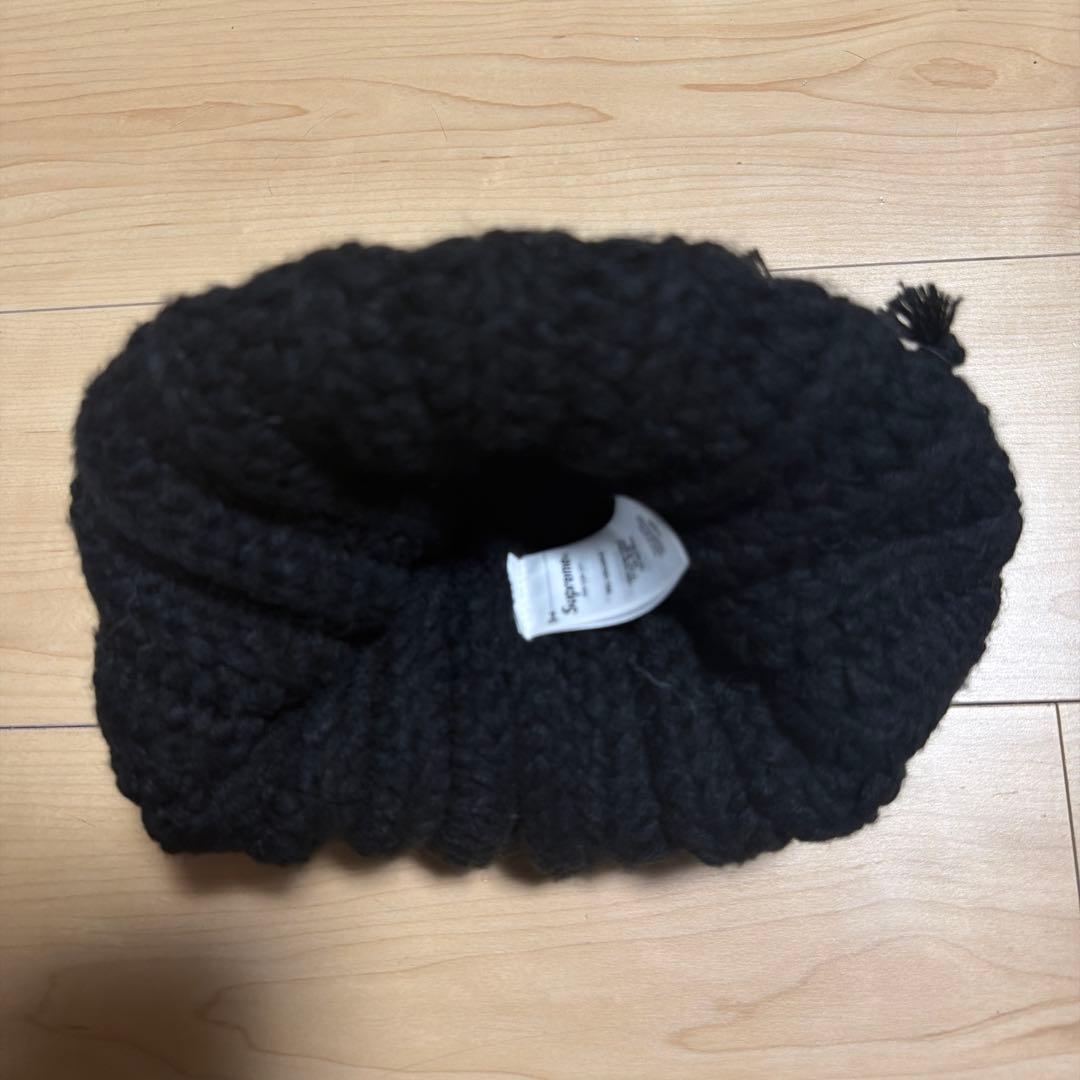 Supreme ブラック ニットビーニー